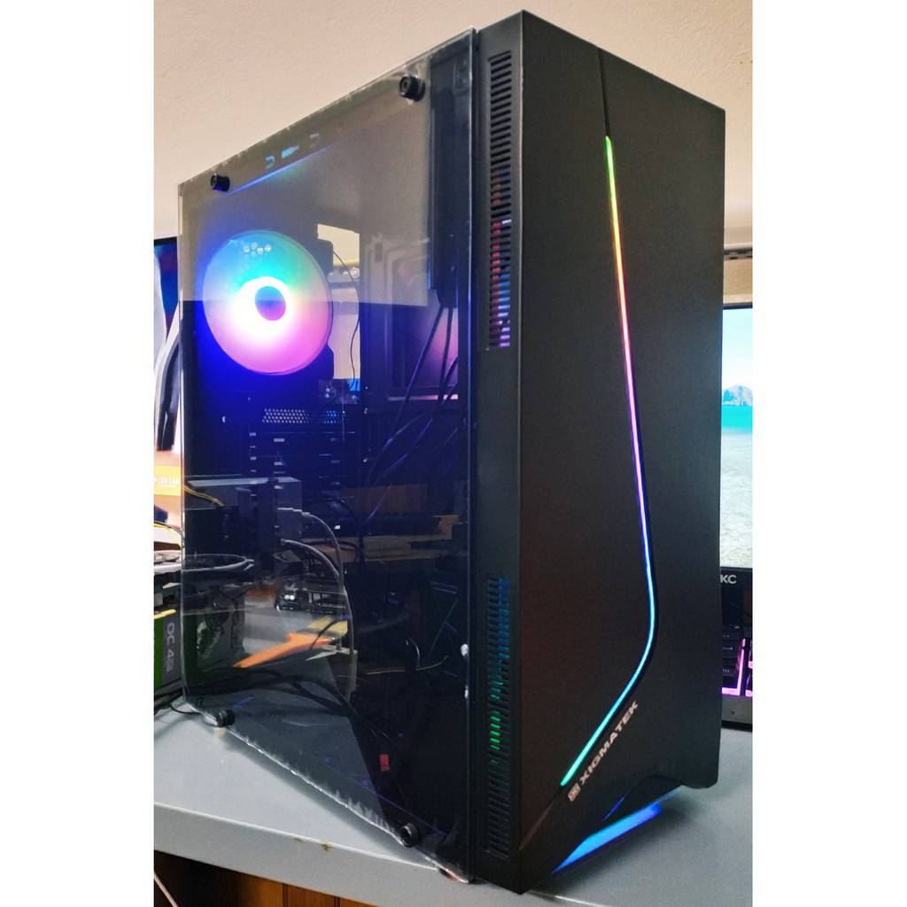 Vỏ Case Xigmatek Gaming Eros - Fom ATX - Dải LED RGB STRIP - New - Tặng kèm Fan X20F chính hãng Mai Hoàng - Lỗi 1 đổi 1