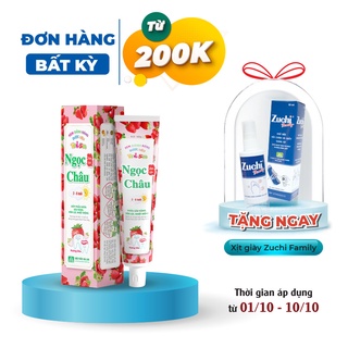Kem đánh răng dược liệu Ngọc Châu Trẻ Em hương dâu (2 - 6 tuổi).