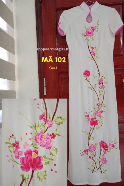 Áo dài nữ thêu 1001 họa tiết và màu sẵc