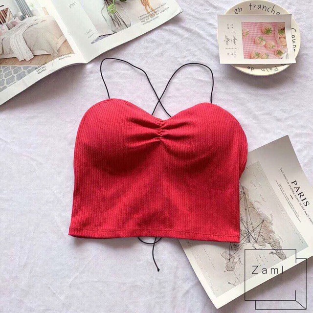 Áo Bra Dây Bún Đan Lưng Siêu Hot_Xưởng May Quang Anh