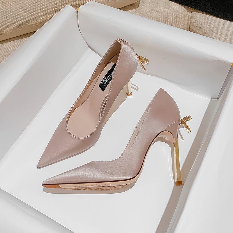 Giày Cao Gót Mũi Nhọn Thời Trang Mùa Xuân Quyến Rũ Cho Nữ