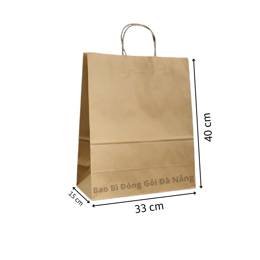 Túi giấy Kraft có quai, túi xi măng có quai, đựng quà tặng, quần áo, định lượng 80 Gsm