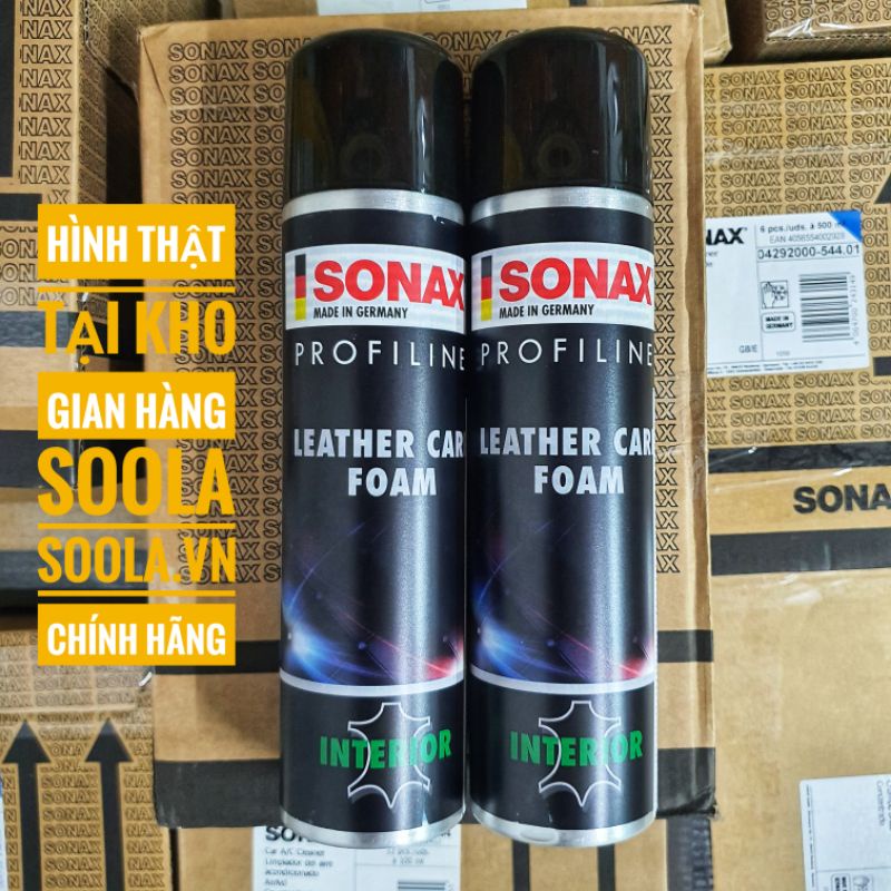 Làm sạch ghế da dạng bọt Sonax Cao cấp Profiline leather care foam 400ml 289300