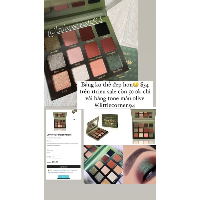 Bảng phấn Violet Voss Olive You Forever Palette