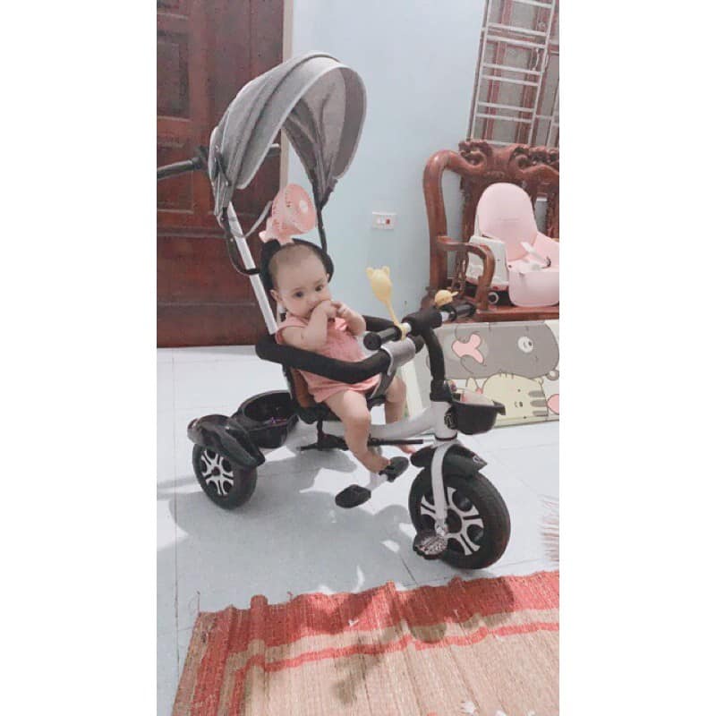 XE ĐẨY KÈM XE ĐẠP 3 BÁNH CÓ MÁI CHE LOẠI TỐT