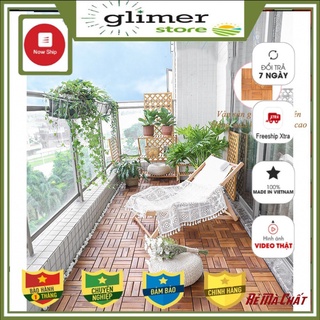 20 Tấm Ván Lót Sàn Gỗ Vỉ Nhựa 12 Nan - Ván Sàn Gỗ Tự Nhiên Ngoài Trời Tiêu Chuẩn Xuất Khẩu dễ dàng sử  dụng