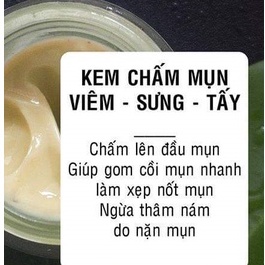 Kem chấm mụn handmade 10gr Hỗ trợ Dưỡng Trắng Da, Mờ Thâm, Hỗ trợ Dưỡng Trắng Da, Mờ Thâm