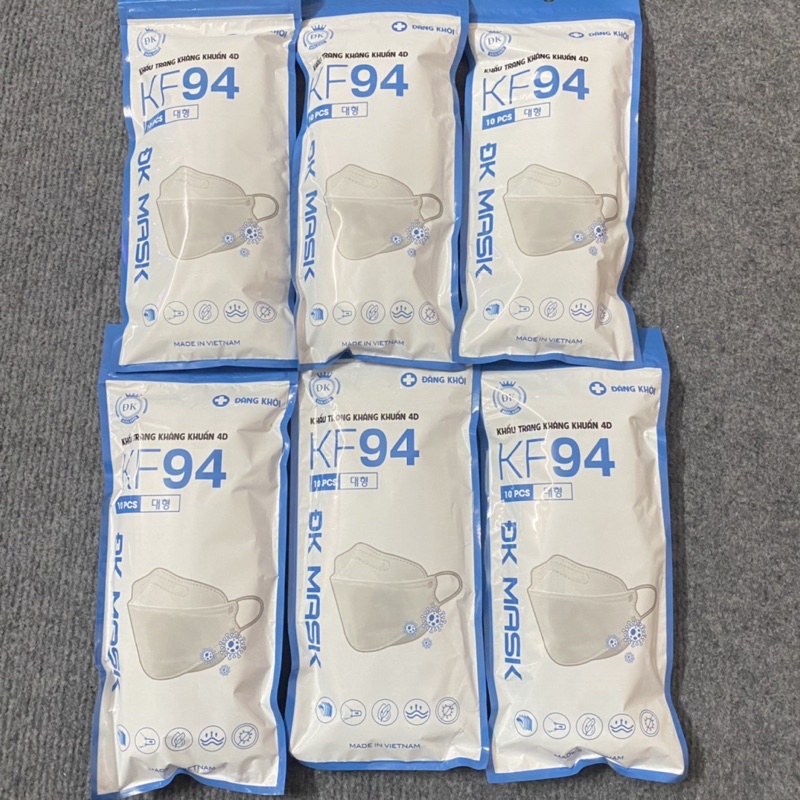 Khẩu Trang KF94 4D Kháng Khuẩn Chống Bụi Mịn Cao
