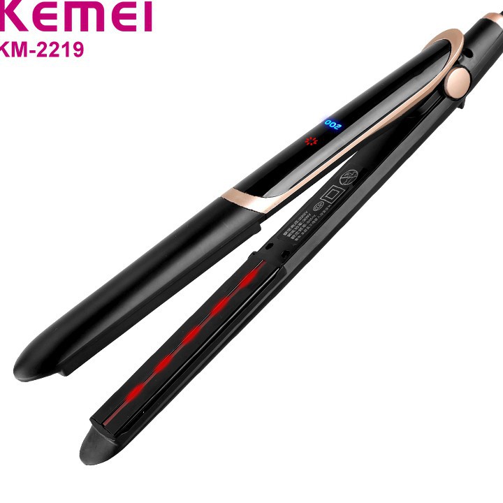 Máy làm tóc bản thẳng có 5 mức chỉnh nhiệt kemei KM 2219