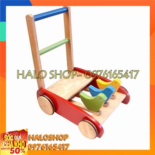 Xe Tập Đi Cho Bé Bằng Gỗ 3 Con Gà Phát Ra Âm Thanh Hàng Chất Lượng Cho Bé Yêu - Xe