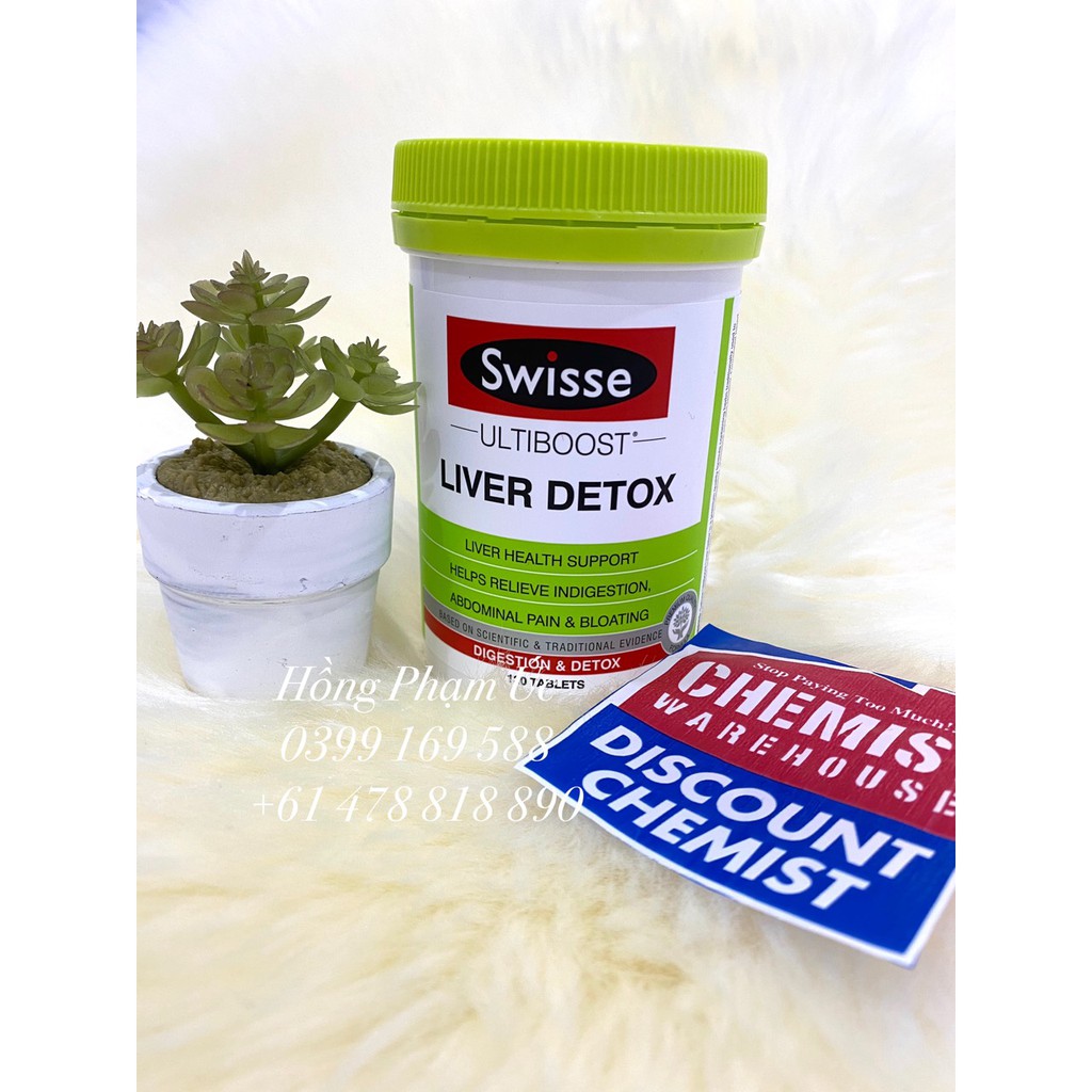 Swisse Ultiboost Liver Detox Tablets - Viên thải độc, giải độc gan của Úc - 120V