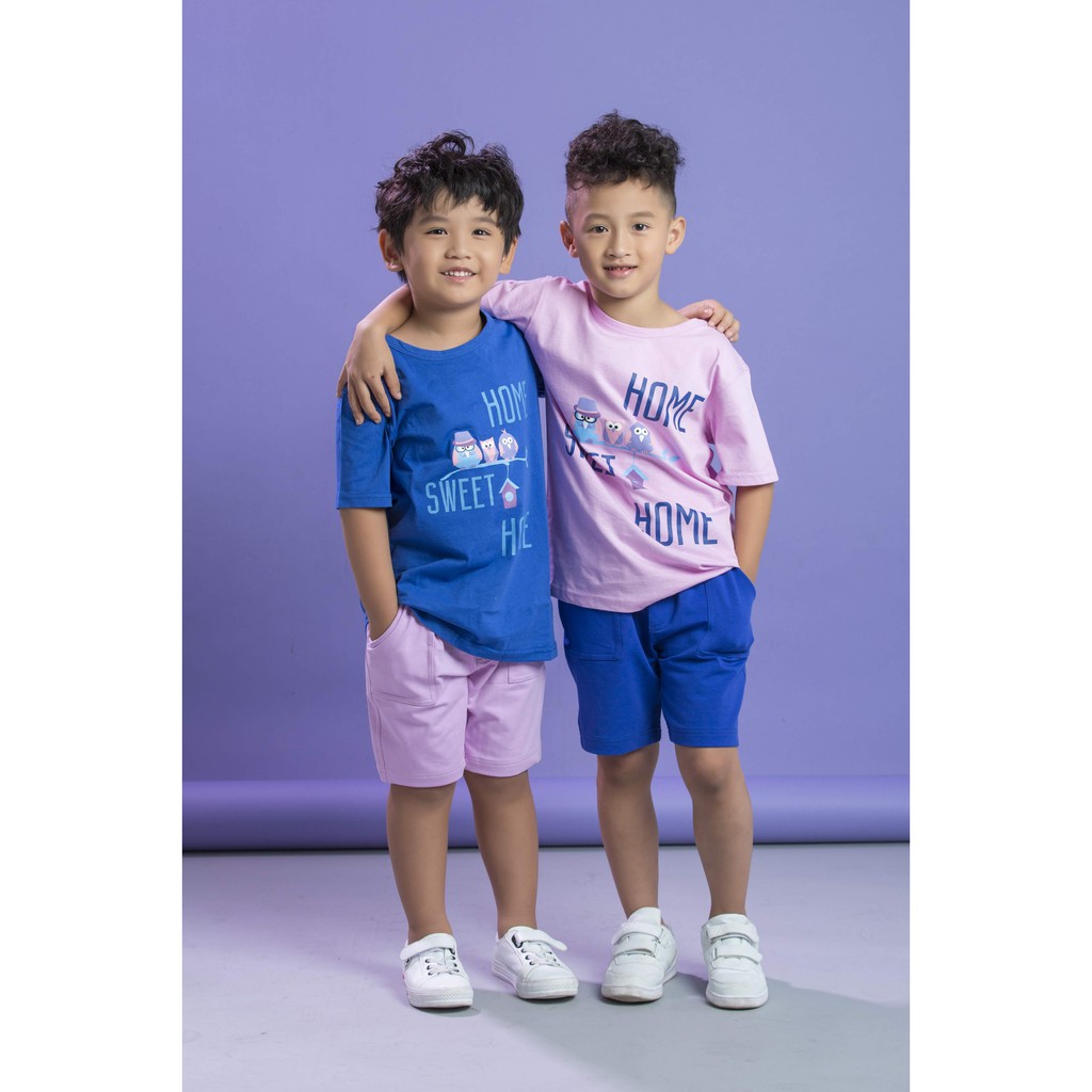 [Mã FARSBRT51 giảm 20K đơn bất kỳ] Quần short Amprin chất thun cotton cạp thun có dính dây rút kiểu cho bé trai LG- QT39