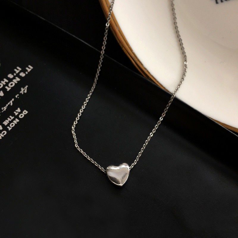 Sweet and Beautiful Lady S925 Silver Heart Necklace