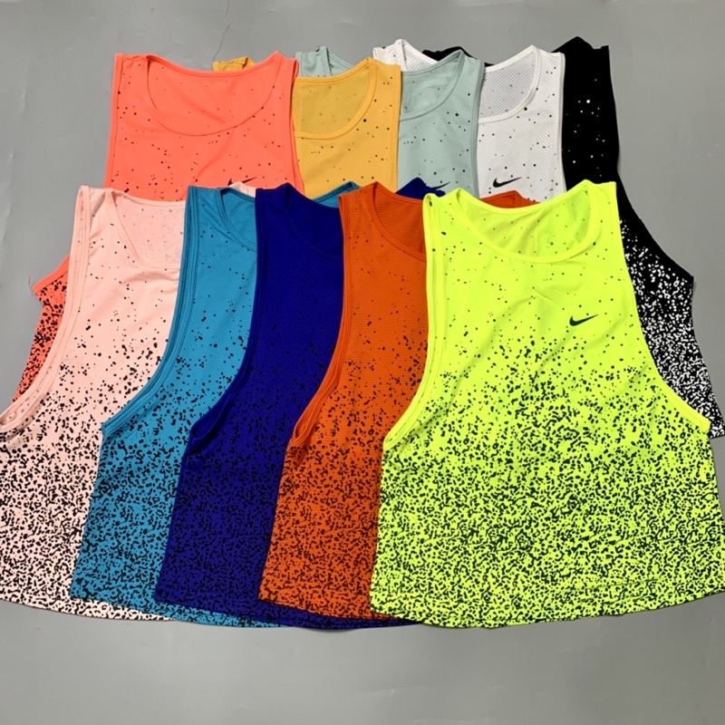 ÁO TANKTOP TẬP GYM YOGA NỮ - TANK IN CHẤM FORM NGẮN