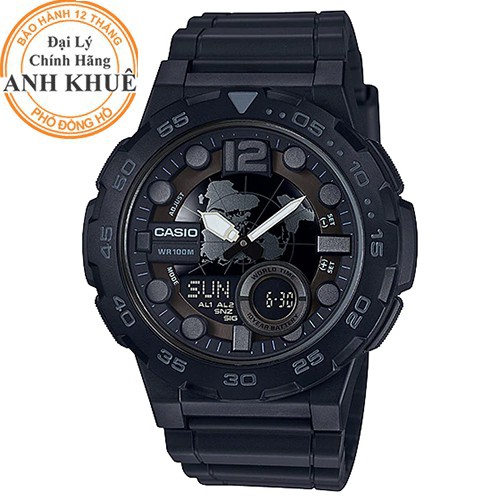 Đồng hồ nam dây nhựa Casio chính hãng Anh Khuê AEQ-100W-1BVDF