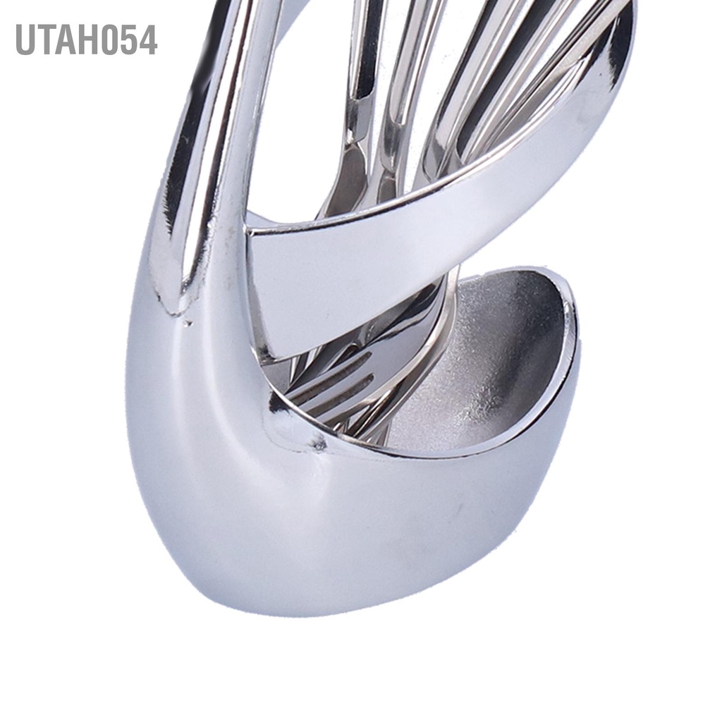 Utah054 5 cái Kẽm Hợp kim Bộ đồ ăn Gương đánh bóng Muỗng Nĩa Hình thiên nga phẳng