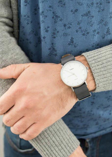 Đồng hồ Unisex Timex TW2P91300 dây da bò