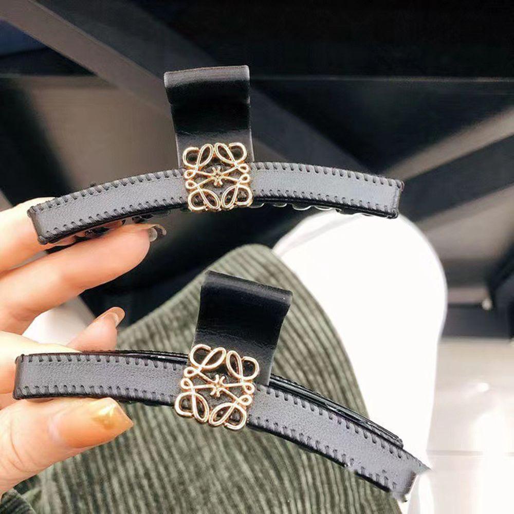 NICKOLAS Kẹp Tóc Hình Cá Mập Bằng Da Cỡ Lớn Thời Trang Cho Nữ