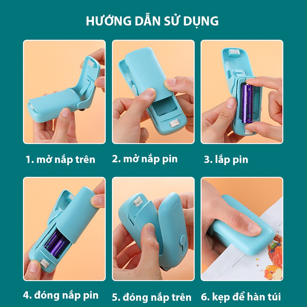 Máy Hàn Miệng Túi Nhựa Nilong Mini Cầm Tay Cao Cấp 2 trong 1