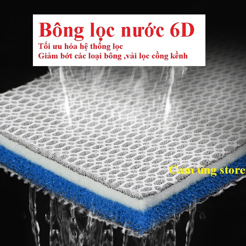 Tâm lọc 6D khổ 40x30x2cm chuyên dụng cho bể cá bể thủy sinh- Tấm bông lọc tốt nhất cho hệ thông lọc nước