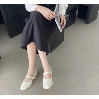 Giày mary janes da bóng đế 3 phân sẵn kho kèm video thật