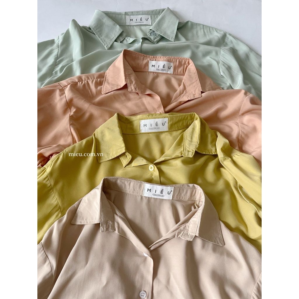 Áo sơ mi hàn quốc donna Miều trẻ trung năng động Miều Est.2013