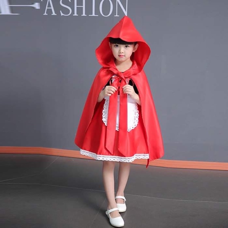 Bộ đồ hoá trang bé gái Halloween Cô bé quàng khăn đỏ