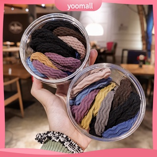 Set 5 Dây Thun Cột Tóc Mini Co Giãn Đơn Giản Cho Nữ
