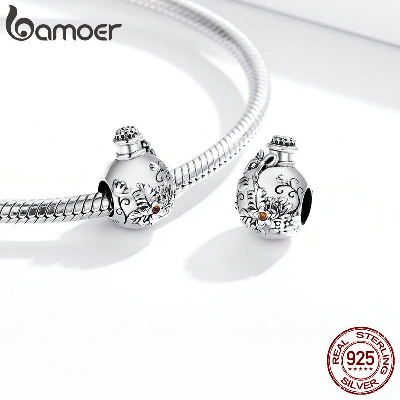 Hạt Cườm Bamoer SCC1602 Bạc 925 Họa Tiết Lọ Ước Nguyện Làm Trang Sức DIY Cho Nữ