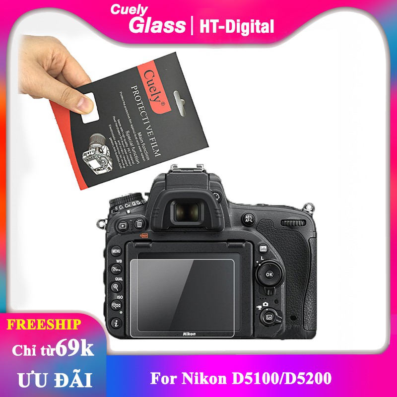 Miếng dán màn hình cường lực cho máy ảnh Nikon D5100/D5200