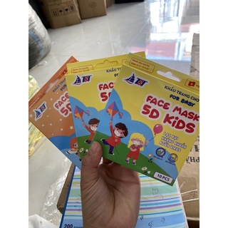 Hộp 10c khẩu trang 5d trẻ em