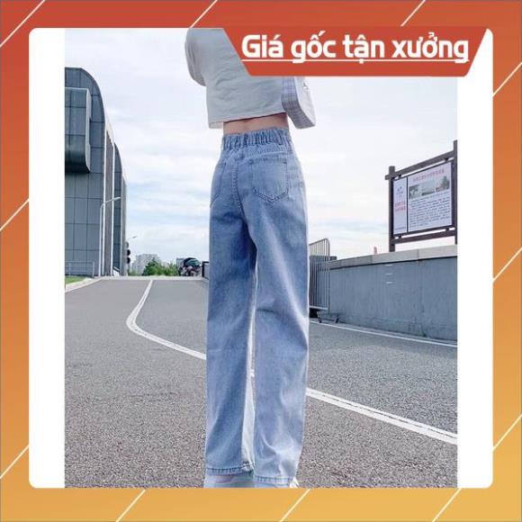 Khuyến mại Quần jean bò ống rộng suông nữ lưng cao chất vải đẹp cao cấp Hot 2021 - HAPONO-J028 huyenjean | BigBuy360 - bigbuy360.vn