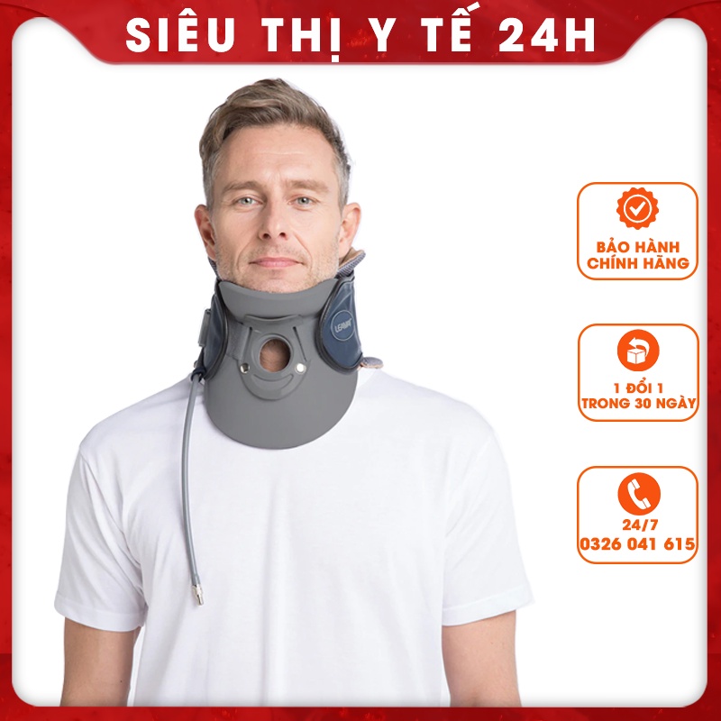 Đai Hơi Kéo Giãn Cột Sống Cổ Cao Cấp, Đai Định Hình Cổ LEAMAI, Đai Nẹp Cố Định Cổ Hỗ Trợ Giảm Đau Đốt Sống Cổ