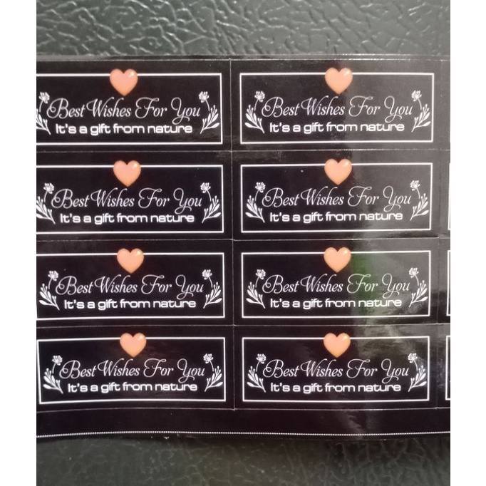 Tem dán hoa sáp, hoa tươi, quà tặng mỹ phẩm, đủ màu cán bóng chống nước, cắt dập sẵn