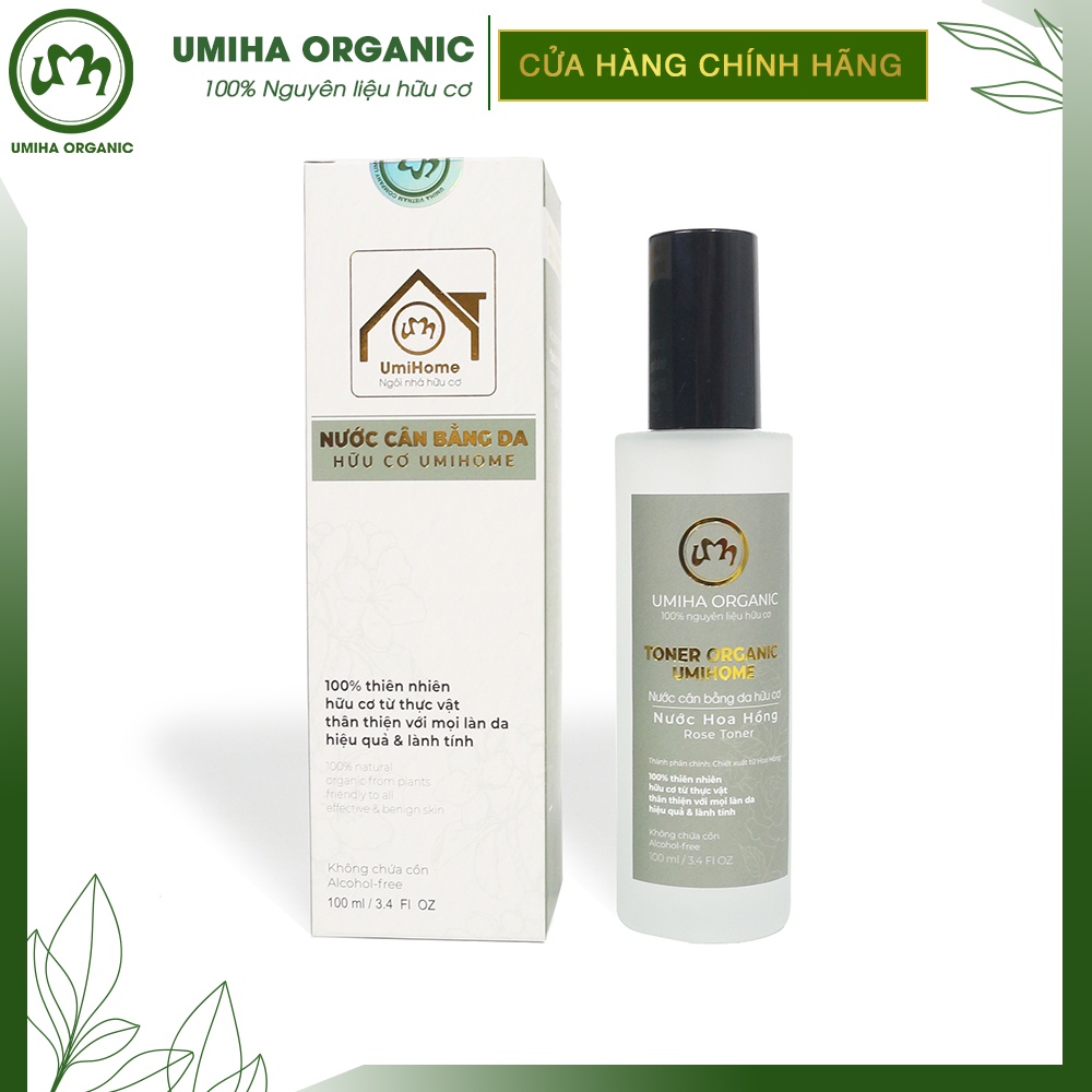 Nước cân bằng da Hoa Hồng hữu cơ UMIHA 50/100ml dưỡng ẩm se khít lỗ chân lông, cân bằng độ pH cho da hiệu quả