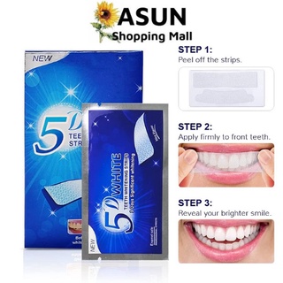 1 Gói 2 Miếng Dán Trắng Răng Tiện Lợi 5D White Teeth Whitening Strips LMN