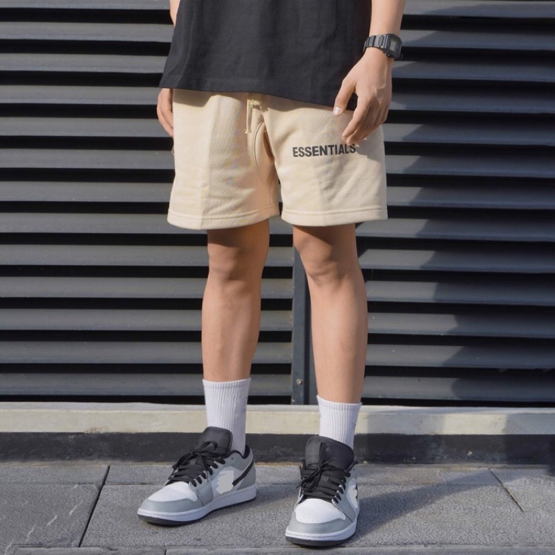 Quần short nỉ Essentials Fear Of God FOG nam nữ 5 màu đen, trắng, xám, hồng, be