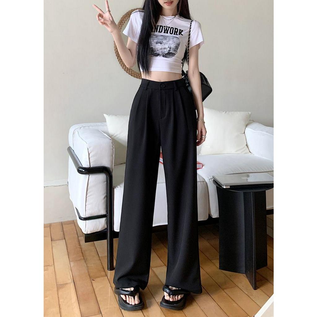 Quần Dài Ống Rộng Lưng Cao Phong Cách Mới 62813