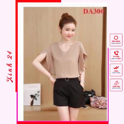 Áo sơ mi tay loe cổ chữ v trẻ trung phong cách Jina | BigBuy360 - bigbuy360.vn