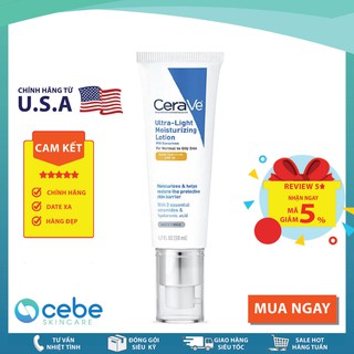Kem dưỡng da dầu CeraVe Ultra-Light Moisturizing Lotion SPF 30 (50mL)