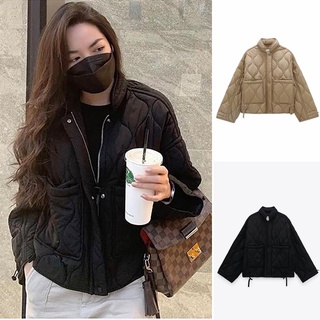 (3 MÀU) ÁO KHOÁC PHAO ZARA XUẤT DƯ TUỒN CHẦN BÔNG CÓ TÚI MÀU NÂU ĐEN TRẮNG - 2969/046 2969/248