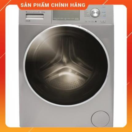 [ FREE SHIP KHU VỰC HÀ NỘI ] Máy giặt Aqua cửa ngang 8.5 kg màu xám bạc AQD-DD850E.S