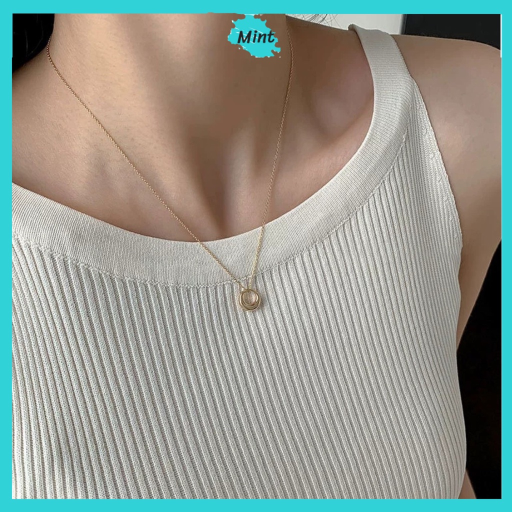 Dây Chuyền Nữ Nhẫn Tròn ❤️FREESHIP❤️ Vòng Cổ Thanh Lịch Đơn Giản Phong Cách Hàn Quốc