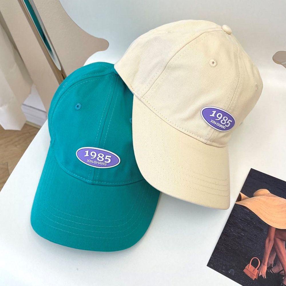 Mũ Lưỡi Trai Cotton Họa Tiết Số 1985 Thời Trang Đường Phố Hàn Quốc