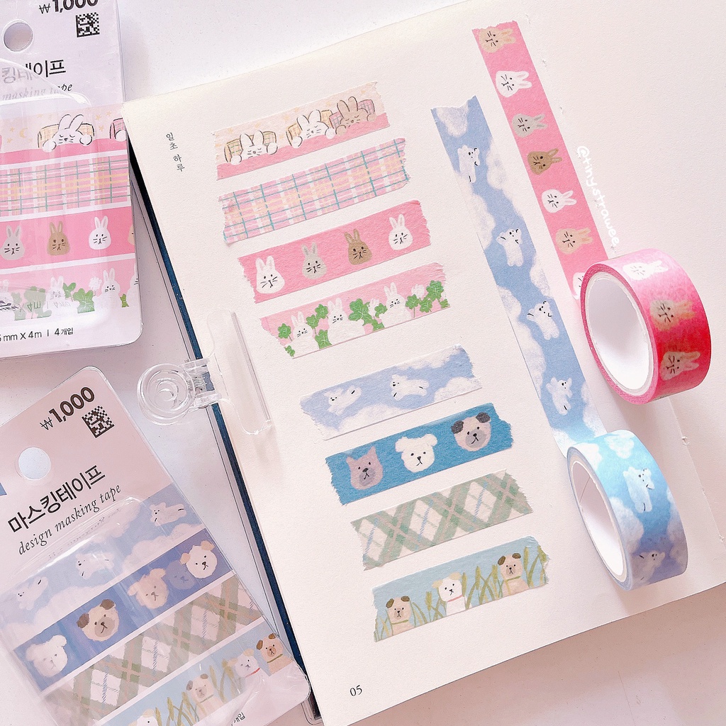 Washi tape Daiso Hàn | Tiny Strawee