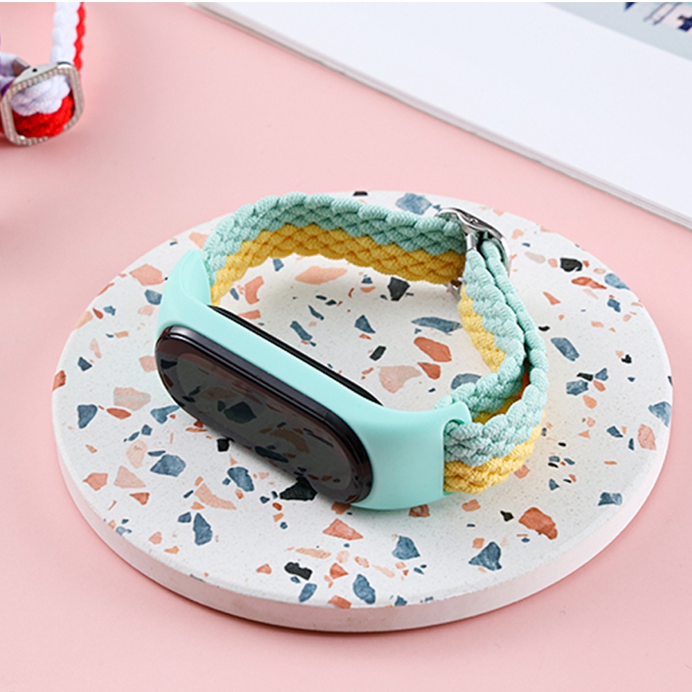 Dây Đeo Nylon Thoáng Khí Thay Thế Cho Đồng Hồ Thông Minh Xiaomi Mi Band 7 6 5 4 3