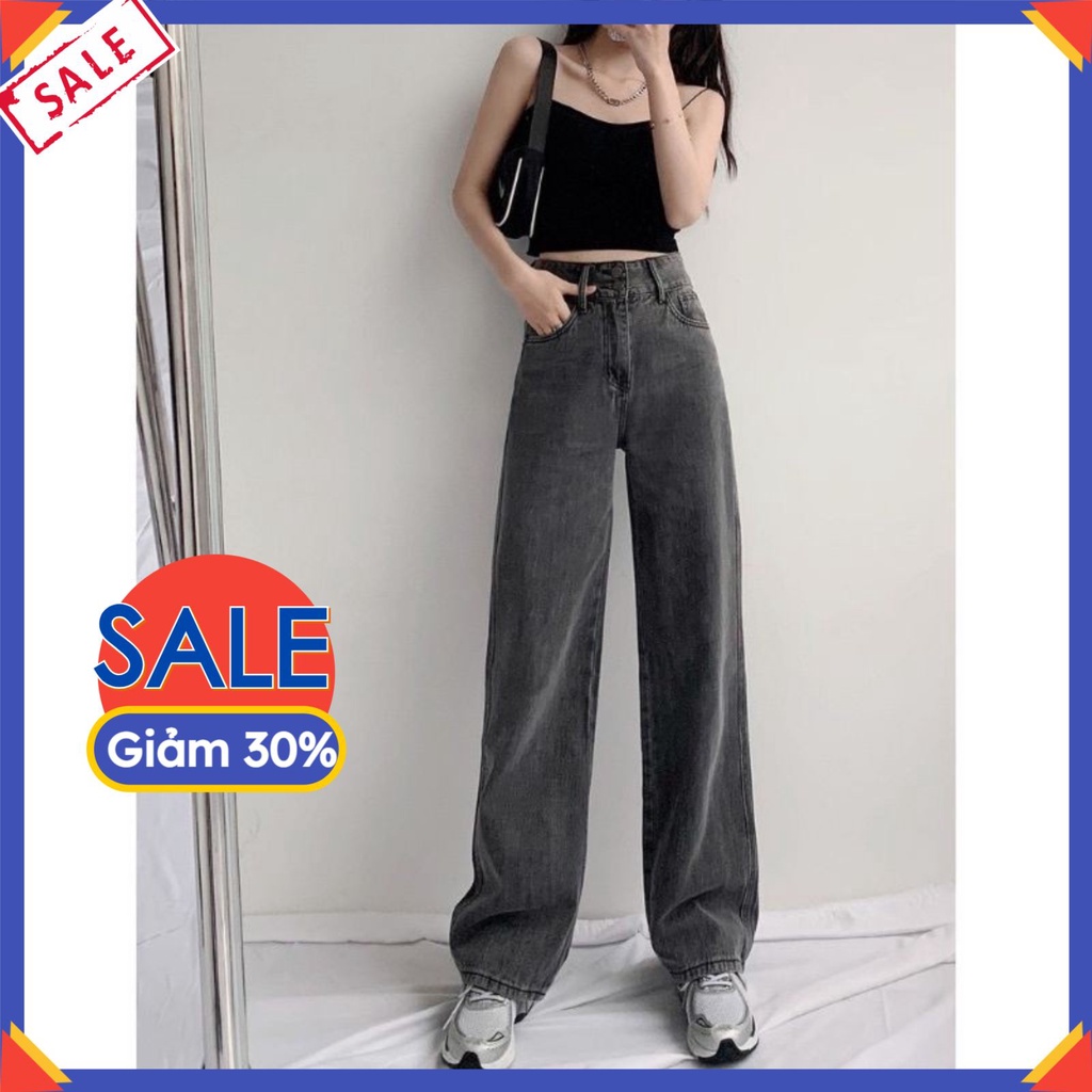 Quần jean nữ nam ống rộng JX1 denim_genz, quần bò nữ ống xuông lưng cao dáng suông ulzzang phong cách Hàn Quốc | BigBuy360 - bigbuy360.vn