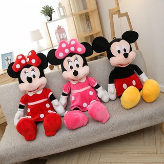 Búp Bê Nhồi Bông Hình Chuột mickey / minnie 40cm 40cm Trang Trí Sinh Nhật / Giáng Sinh