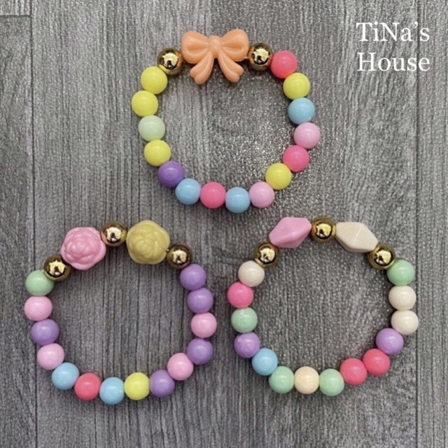 Lắc tay, vòng tay ngọc hoạ tiết hoạt hình đáng yêu cho bé - TiNa’s House