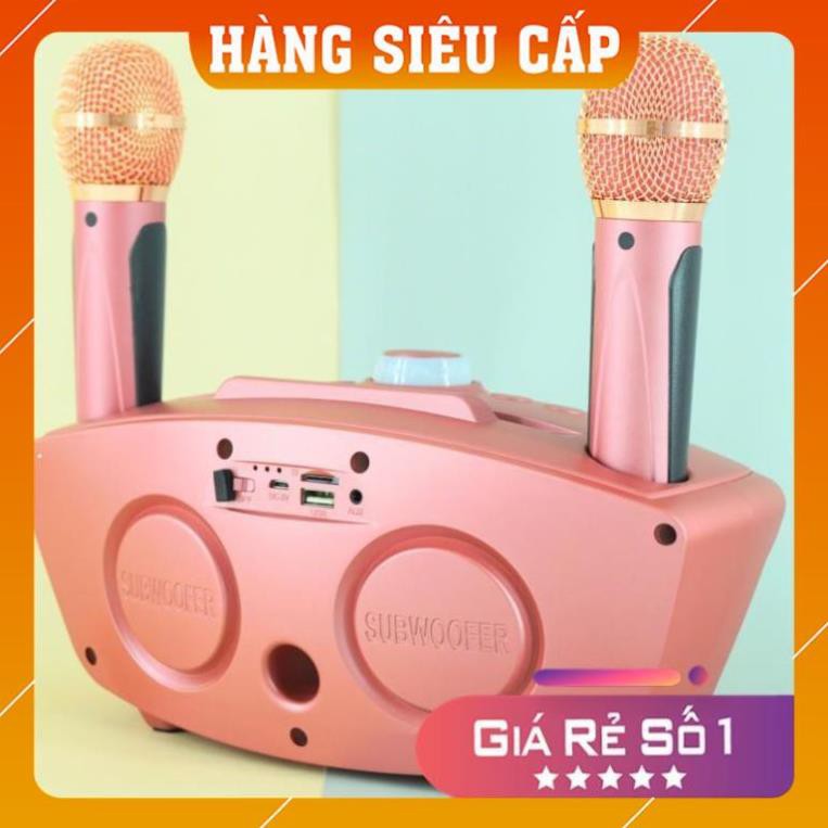 [Hàng xịn] Loa Bluetooth kèm micro hát karaoke Bluetooth SD 306 Không dây song ca pass chuẩn - BH 6 tháng
